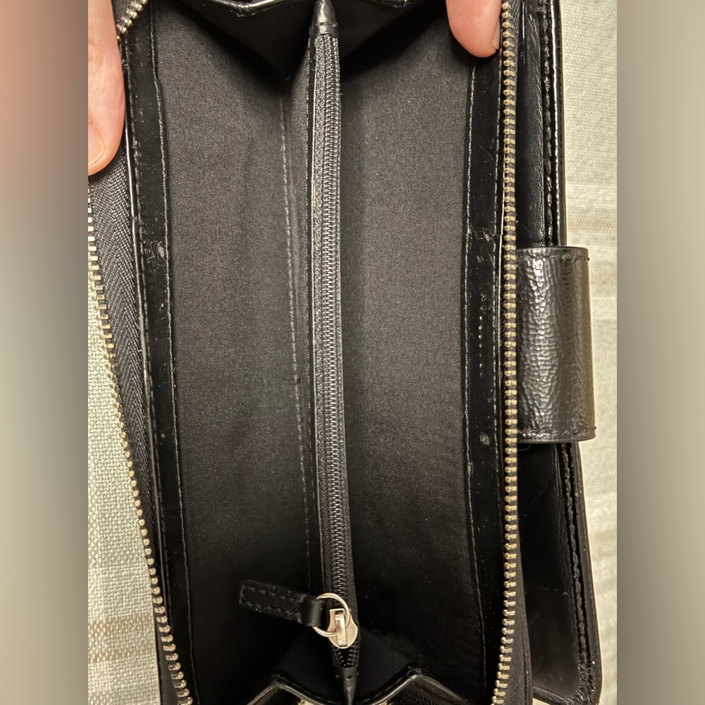 Vintage COACH Black Signature C Canvas Zip Wallet Y2K Aesthetic - Picture 3 of 3